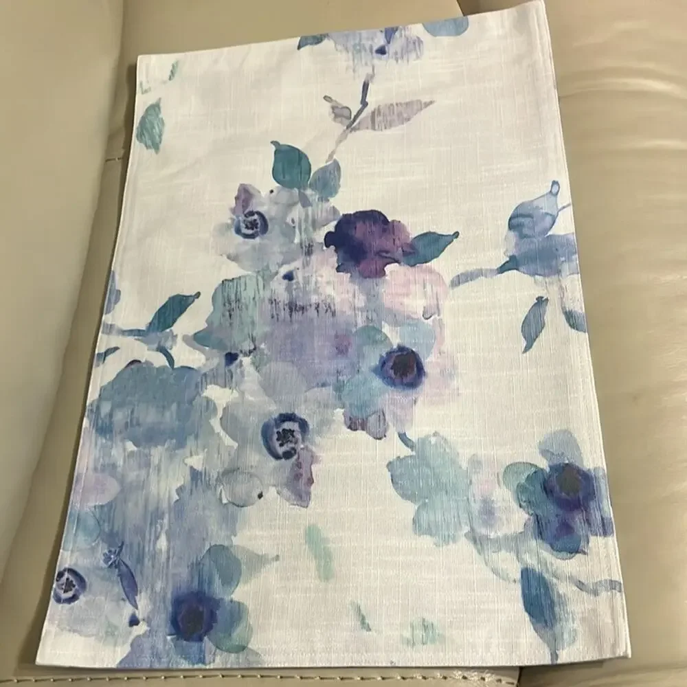 LENOX WHERE‎ ENTERTAINMENT IS SET OF 4 PLACEMENTS MATS INDIGO FLORAL NWT.